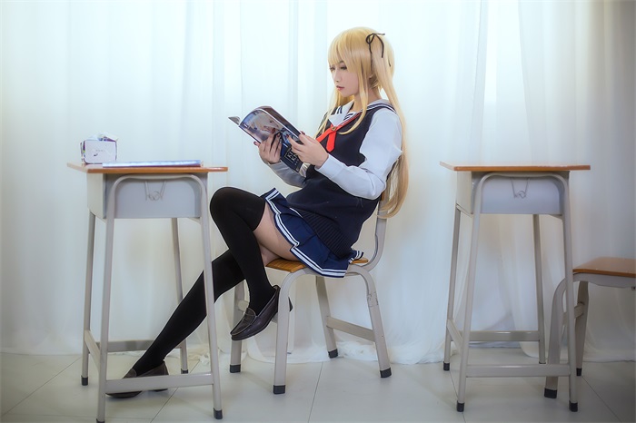 网红Coser @鬼畜瑶在不在w 校服 [15P/168MB] 网红Coser-第3张