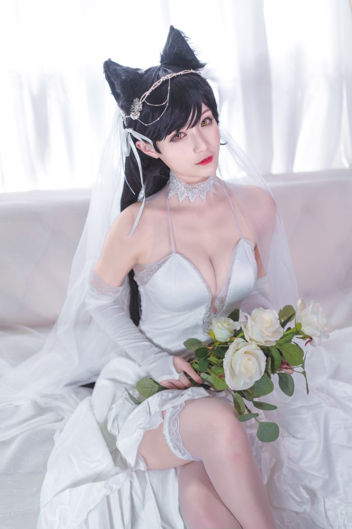 网红Coser @铁板烧鬼舞w 爱宕花嫁 [29P/313MB] 网红Coser-第3张