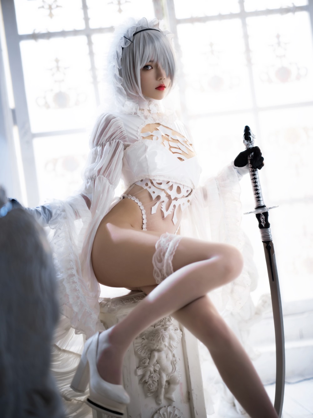 人气Coser@桜桃喵 2b花嫁 [69P/1.08G] 网红Coser-第1张