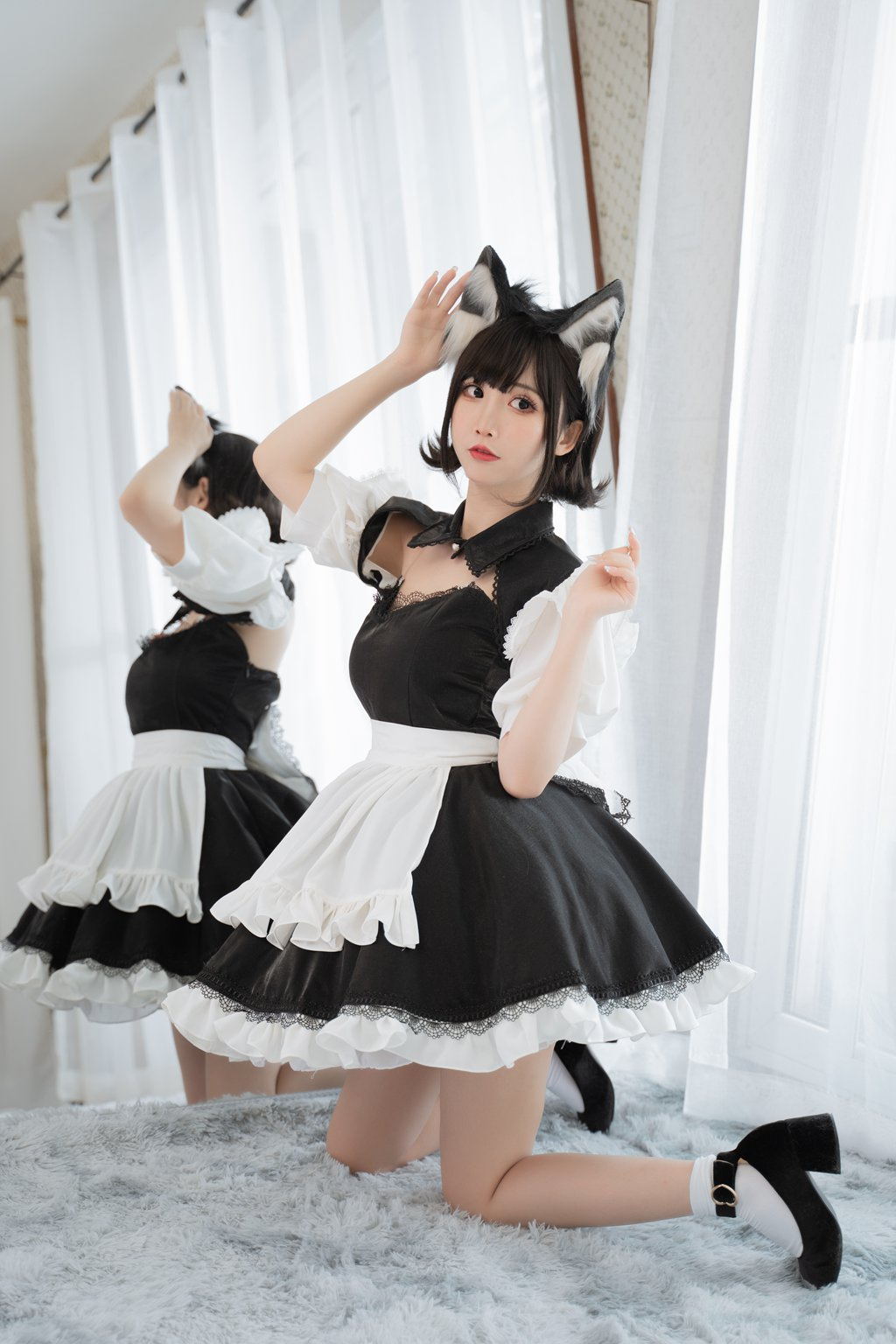 人气动漫Coser@面饼仙儿 开胸女仆 [17P/115MB] 网红Coser-第1张