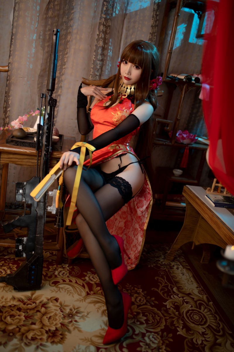 人气动漫Coser@面饼仙儿 DSR50 红牡丹 [34P/222MB] 网红Coser-第3张