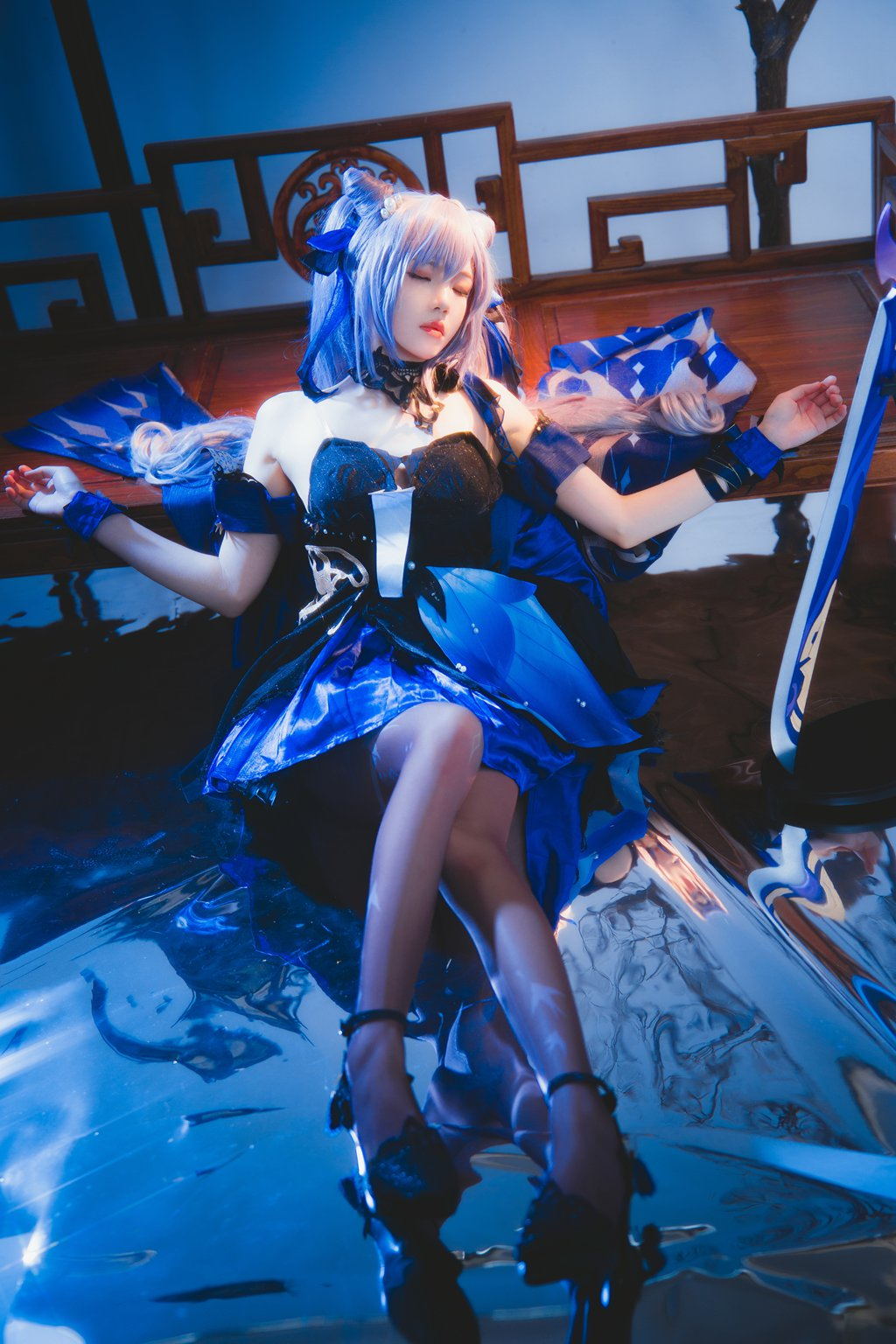 人气Coser@桜桃喵 刻晴 [29P/317MB] 网红Coser-第4张