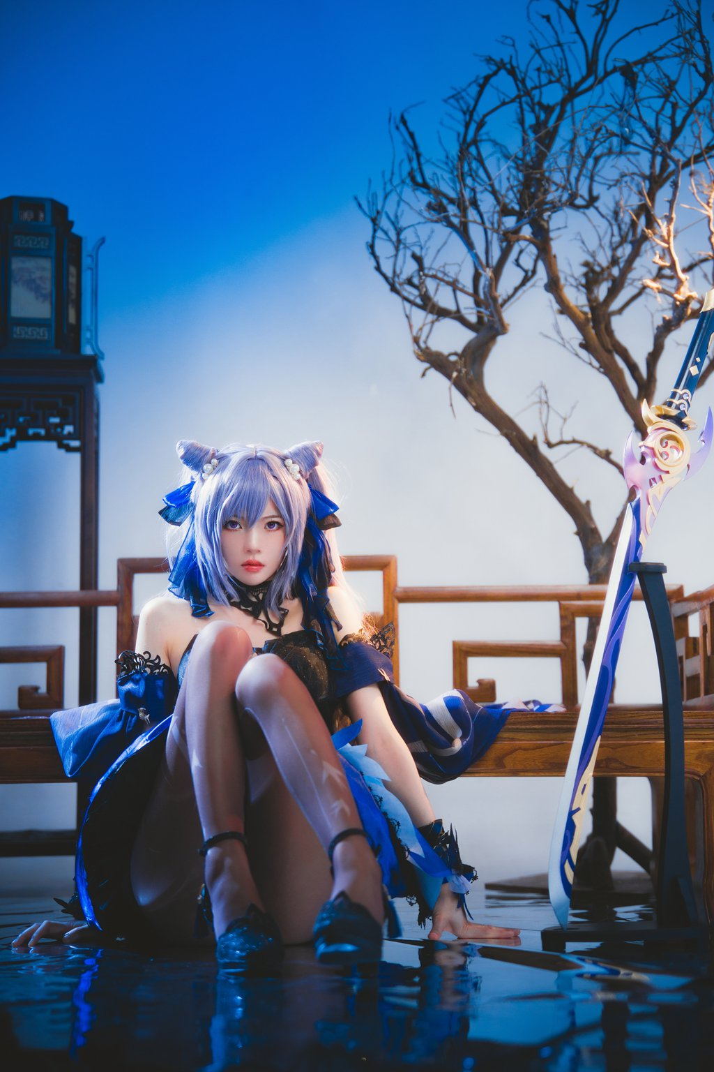 人气Coser@桜桃喵 刻晴 [29P/317MB] 网红Coser-第3张