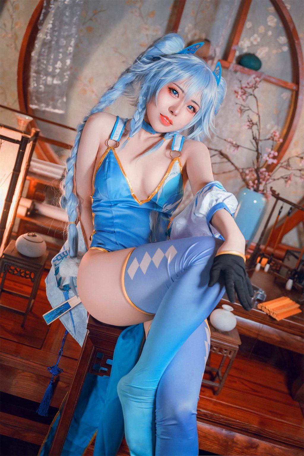 网紅Coser@虎森森 少女前线 翠雀媚 [40P/226MB] 网红Coser-第2张