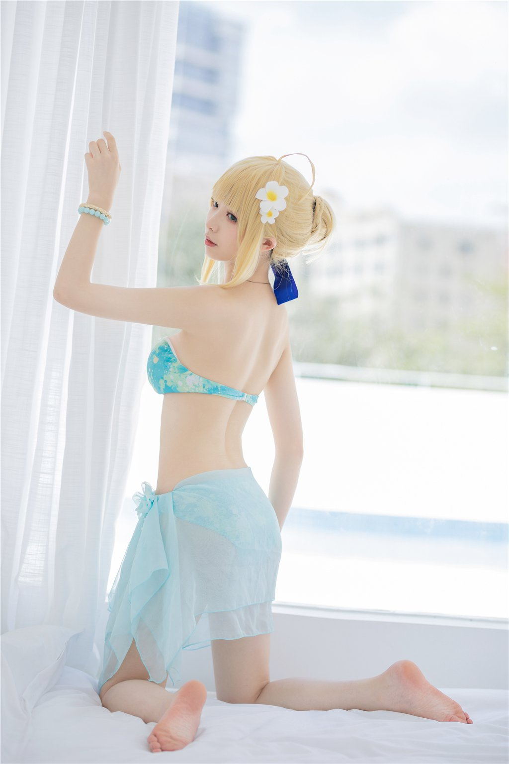 网紅Coser@封疆疆v 阿尔托莉雅·潘德拉贡 泳装 [40P/45MB] 网红Coser-第4张