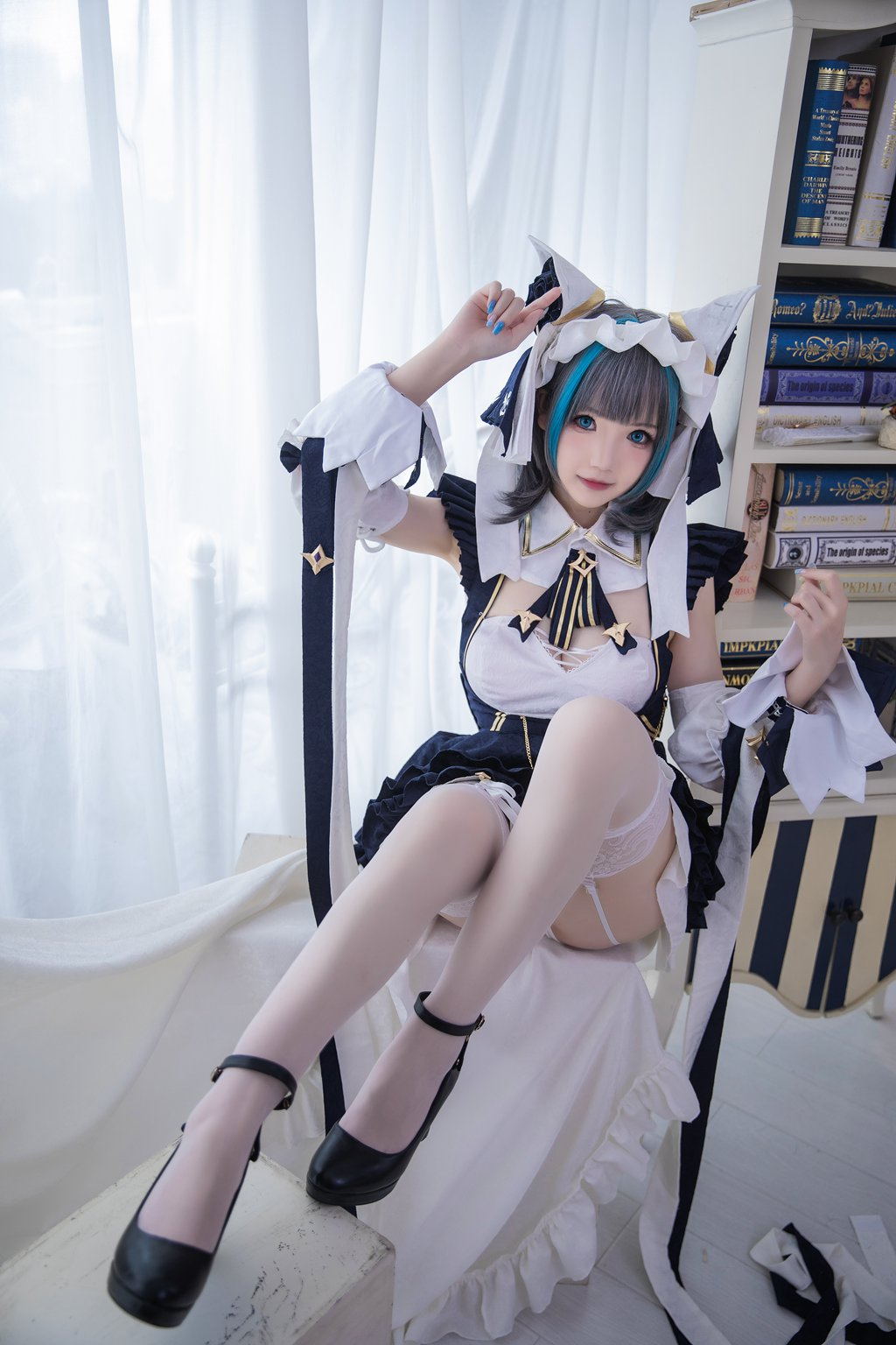 动漫博主@雪晴Astra Azure Lane 柴郡[17P/173MB] 网红Coser-第4张