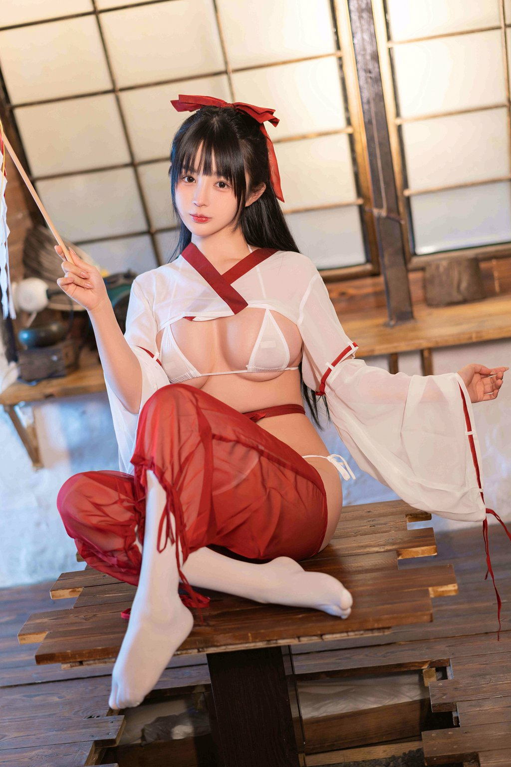 网紅Coser@桜井宁宁 NO.084 巫女[48P/1.15GB] 网红Coser-第2张