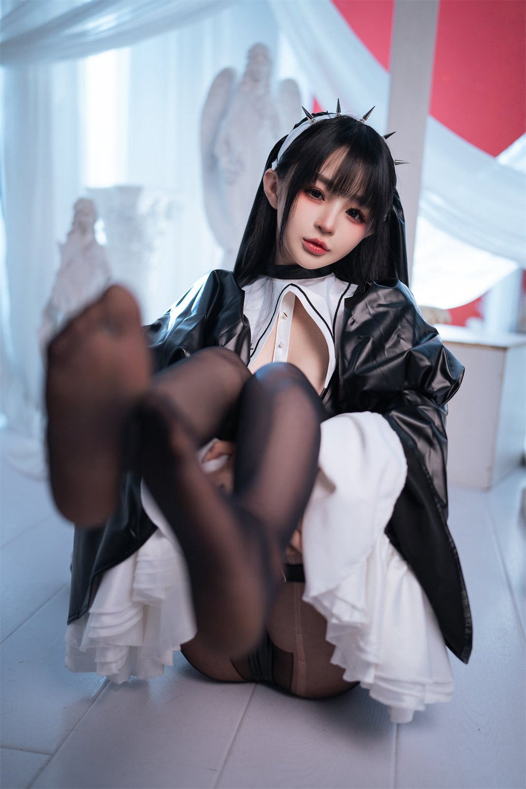 网紅Coser@桜井宁宁 NO.082 皮衣修女[60P/392MB] 网红Coser-第1张