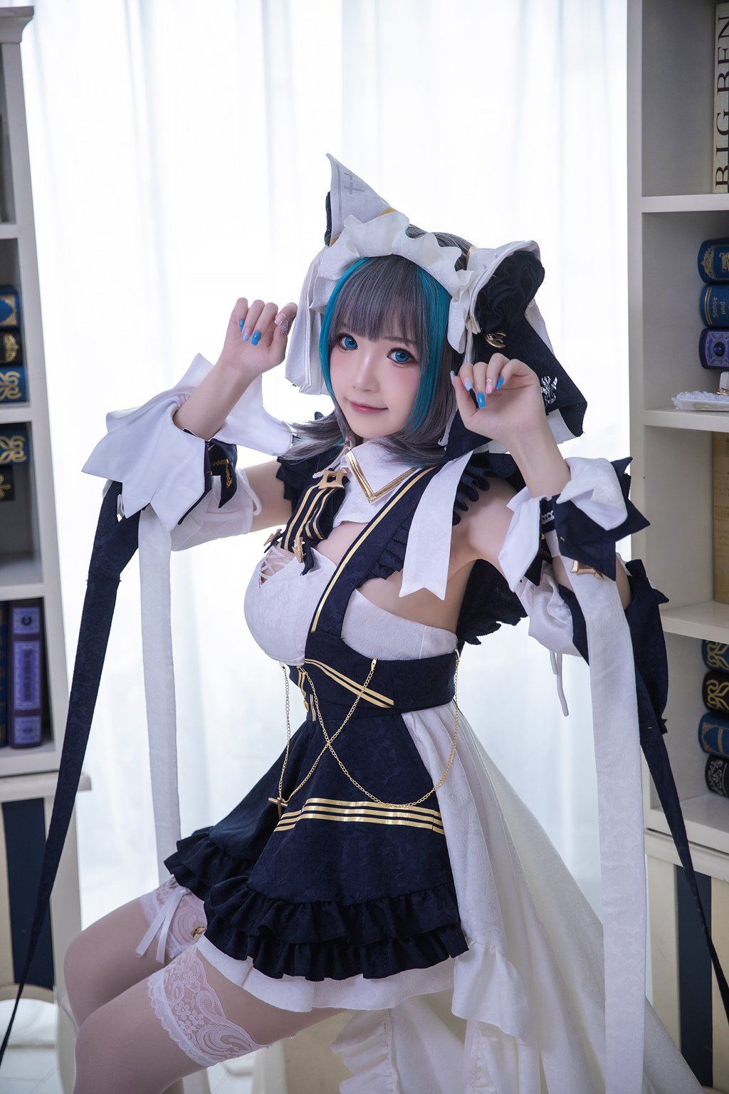 动漫博主@雪晴Astra Azure Lane 柴郡[17P/173MB] 网红Coser-第1张