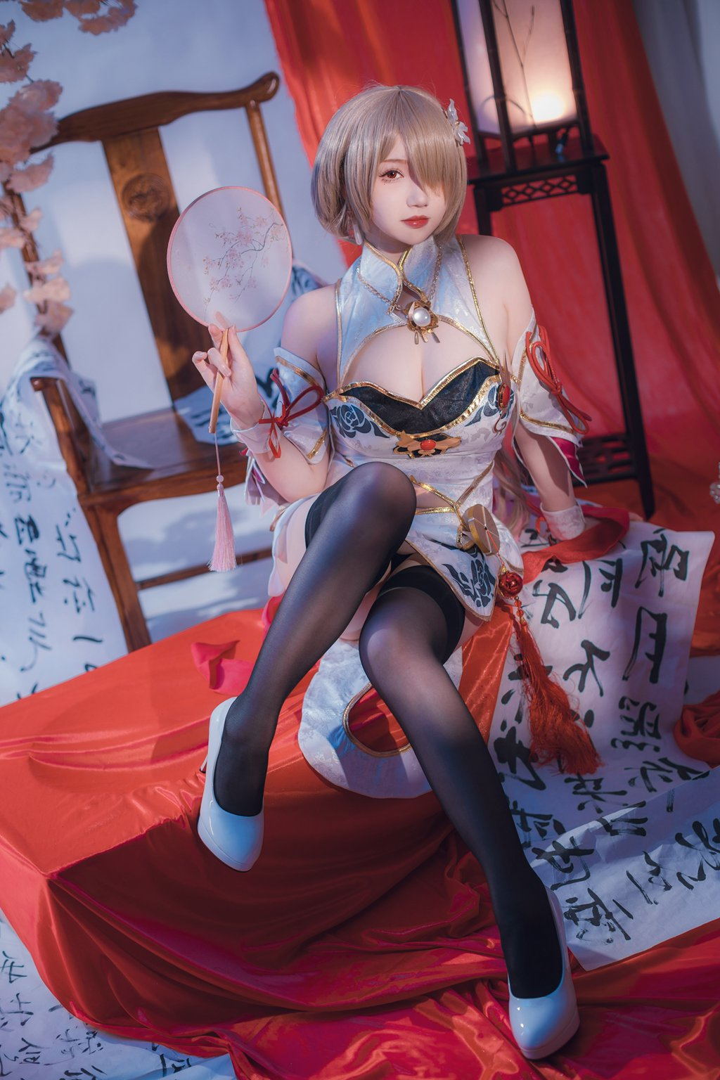 知名动漫博主@雪晴Astra 崩坏3 丽塔·浣溪沙旗袍 [56P/5V/287MB] 网红Coser-第3张