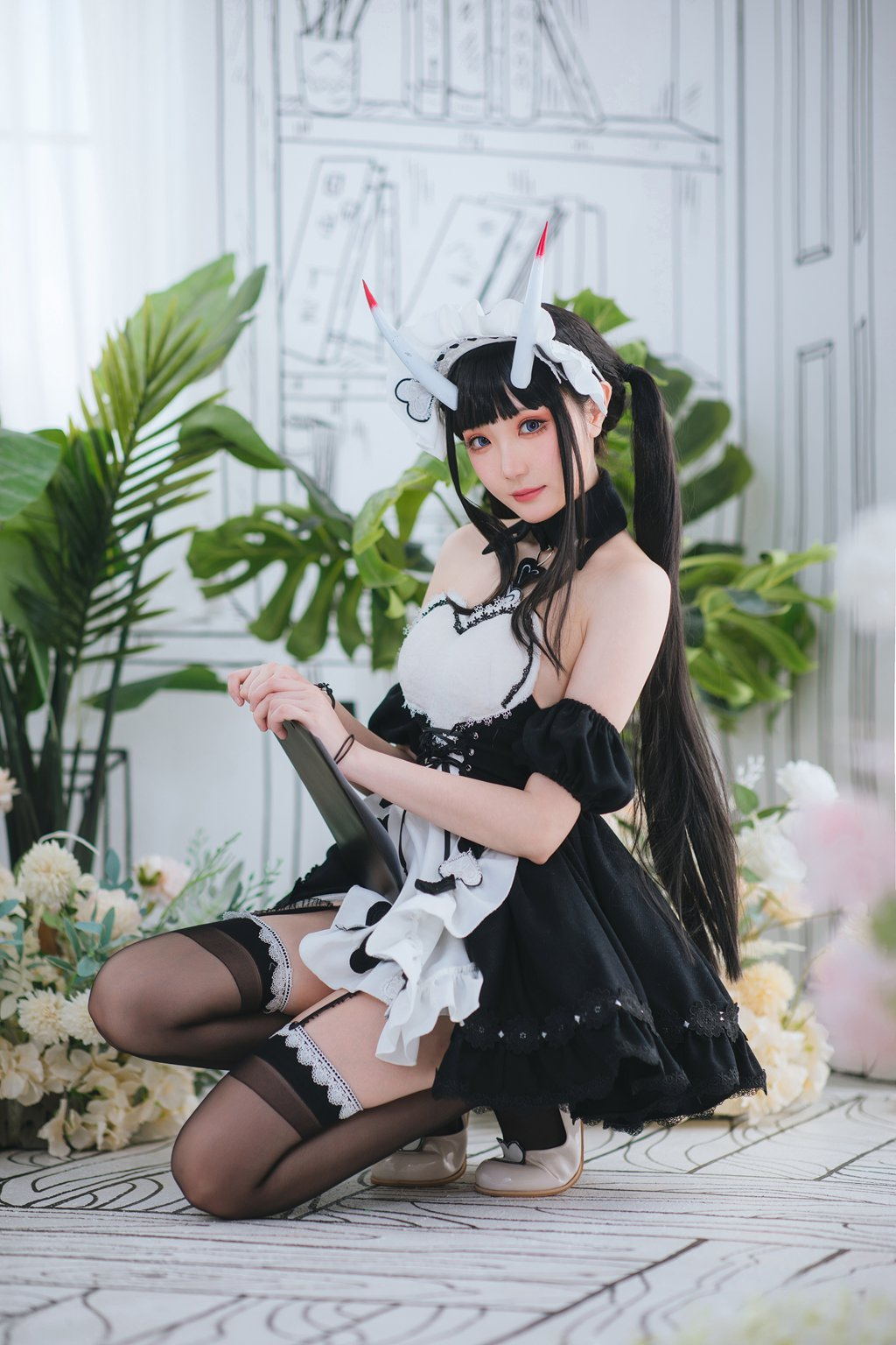 动漫Coser@瓜希酱 能代女仆 [22P/95MB] 网红Coser-第1张