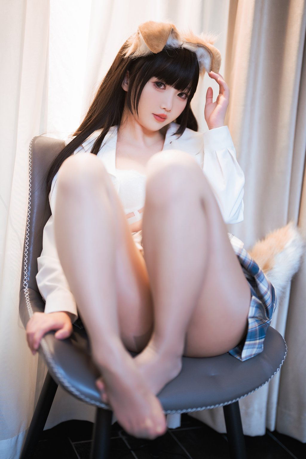 人气动漫Coser@面饼仙儿 狗妹JK [24P/204MB] 网红Coser-第4张