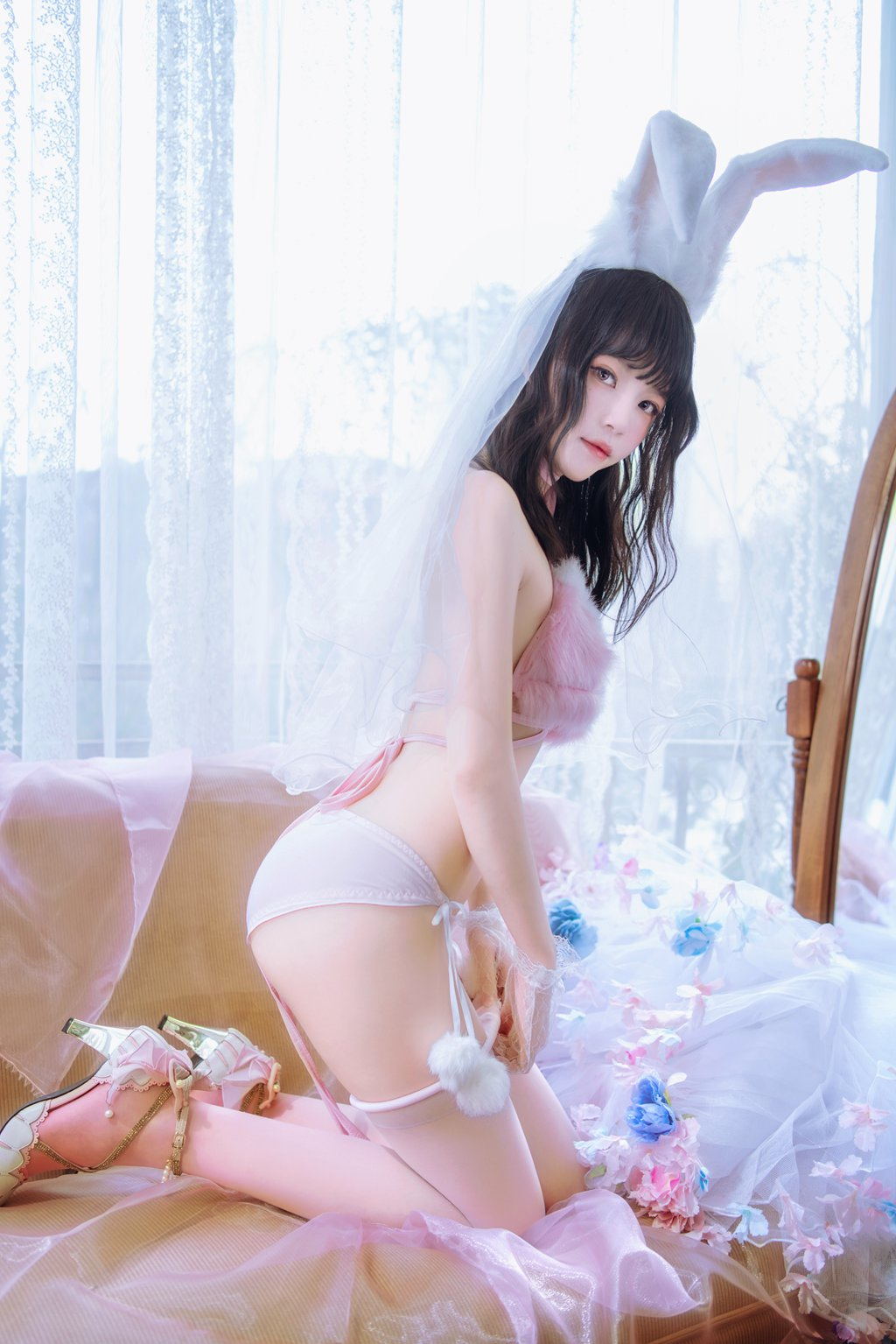 人气Coser@桜桃喵 花嫁兔 [54P/2V/977MB] 网红Coser-第4张